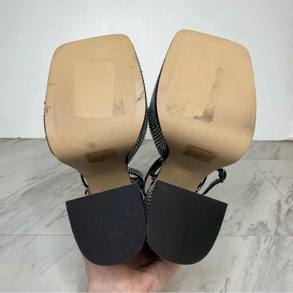 Steve Madden Cocktails Rhinestone Platform Heeled Sandal 7M